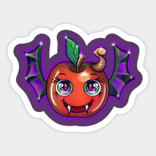 Kawaii Fruit Bat (Purple) Sticker